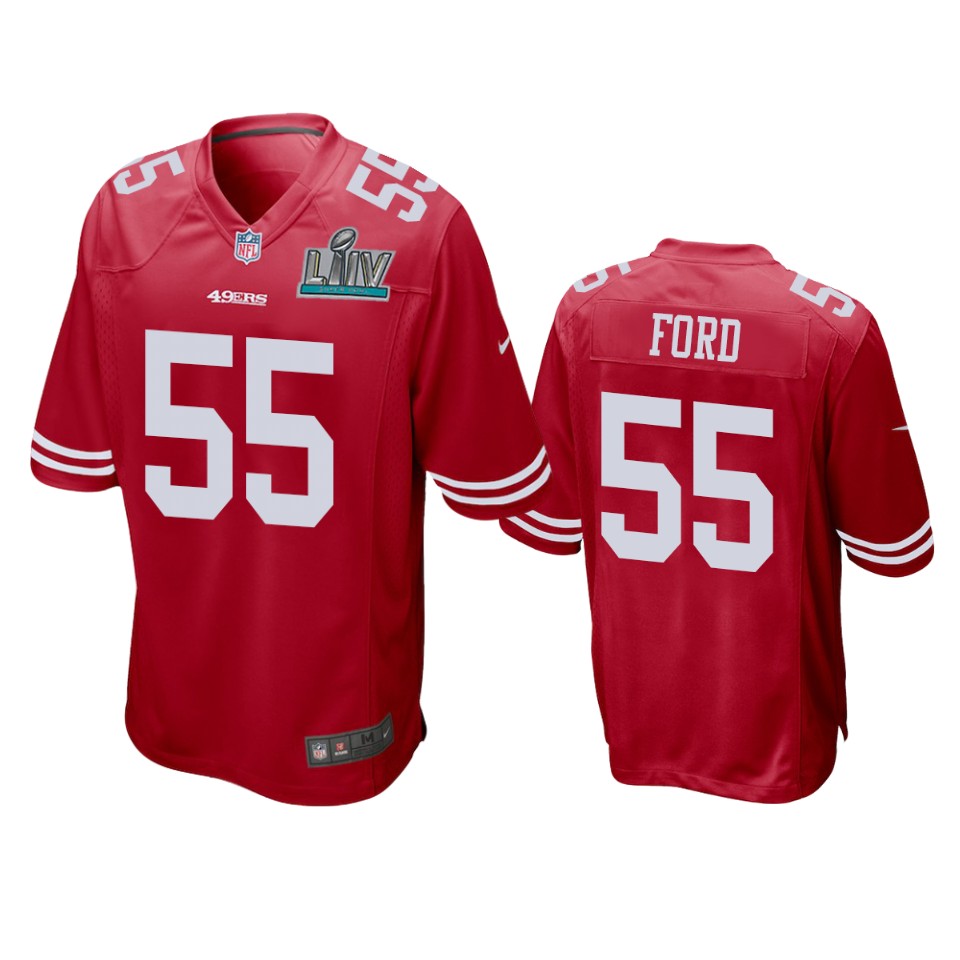 San Francisco 49ers Dee Ford Scarlet Super Bowl Liv Game Jersey - Cocomos