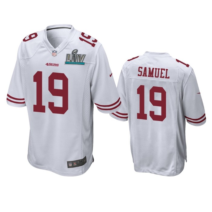 San Francisco 49ers Deebo Samuel White Super Bowl Liv Game Jersey - Cocomos