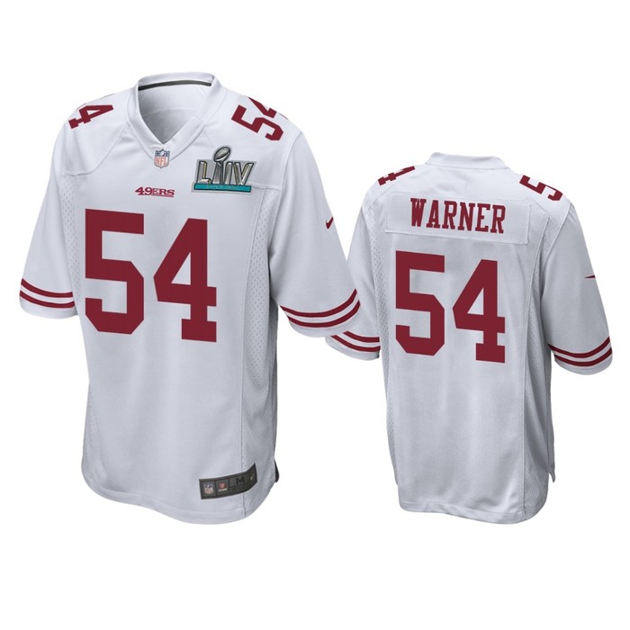 San Francisco 49ers Fred Warner White Super Bowl Liv Game Jersey