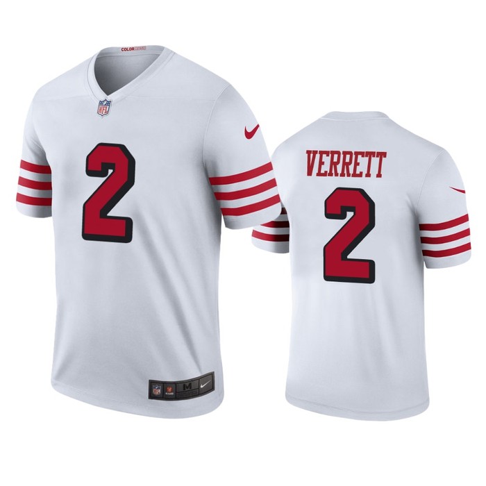 San Francisco 49ers Jason Verrett White Color Rush Legend Jersey - Mens