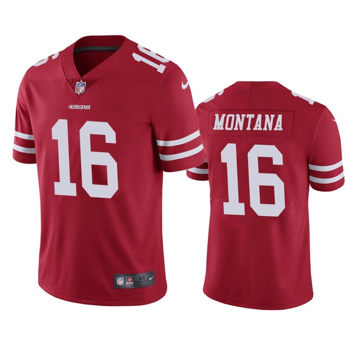 San Francisco 49ers Joe Montana Red Vapor Limited Jersey - Cocomos