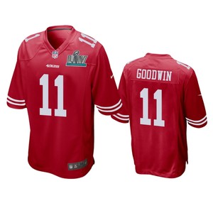 San Francisco 49ers Marquise Goodwin Scarlet Super Bowl Liv Game Jersey