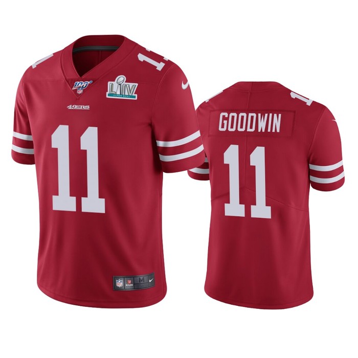 San Francisco 49ers Marquise Goodwin Scarlet Super Bowl Liv Vapor Limited Jersey