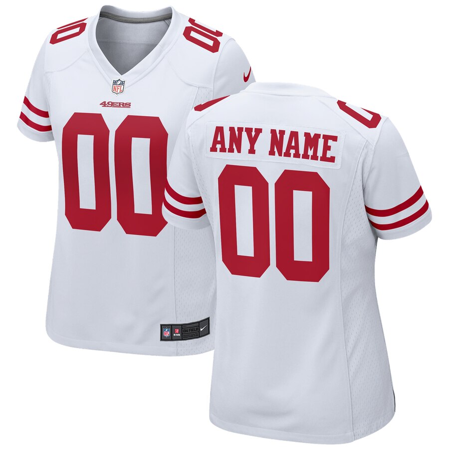 San Francisco 49ers Nike Womens 2018 Custom Game Jersey - White - Cocomos