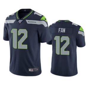 Seattle Seahawks 12th Fan Navy 100th Season Vapor Limited Jersey - Cocomos