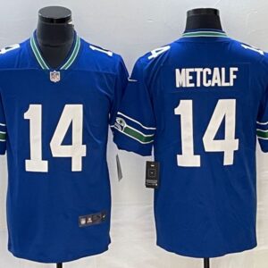 Seattle Seahawks #14 Dk Metcalf Jersey - Blue - Cocomos