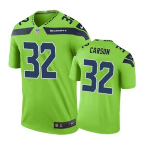 Seattle Seahawks #32 Chris Carson Nike Color Rush Green Jersey - Cocomos