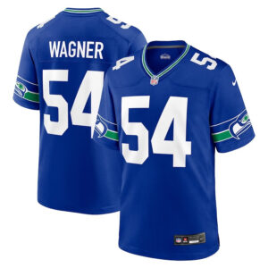 Seattle Seahawks #54 Bobby Wagner Throwback Player Game Jersey - Royal - Cocomos