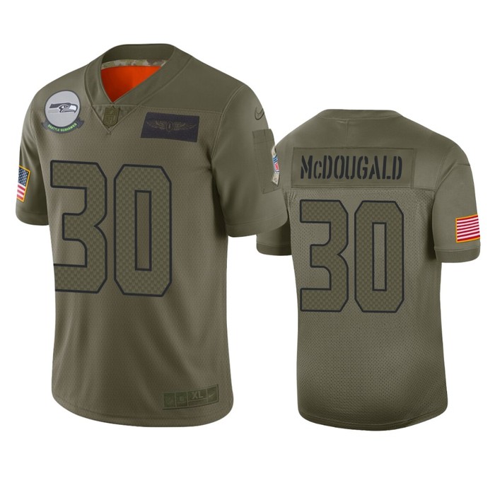 Seattle Seahawks Brad Mcdougald Camo 2019 Salute To Service Limited Jersey