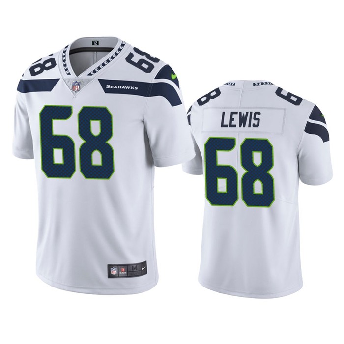 Seattle Seahawks Damien Lewis White Vapor Untouchable Limited Jersey