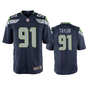 Seattle Seahawks Darrell Taylor College Navy 2020 Nfl Draft Game Jersey