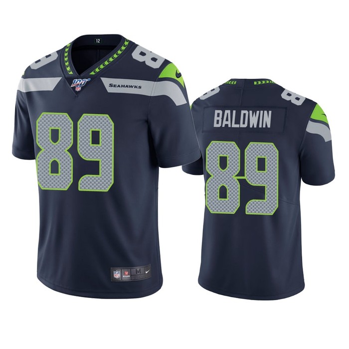 Seattle Seahawks Doug Baldwin Navy 100th Season Vapor Limited Jersey - Cocomos