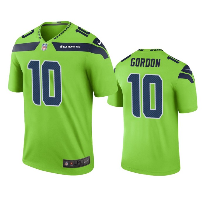 Seattle Seahawks Josh Gordon Green Color Rush Legend Jersey - Cocomos