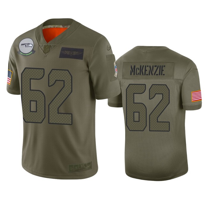 Seattle Seahawks Kahlil Mckenzie Camo 2019 Salute To Service Limited Jersey