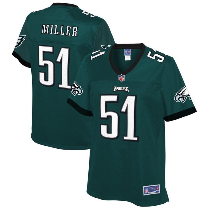 Shareef Miller Philadelphia Eagles Nfl Pro Line Womens Team Color Player Jersey - Midnight Green - Cocomos