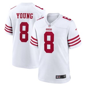 Steve Young San Francisco 49ers Retired Player Game Jersey White Nfl - Cocomos