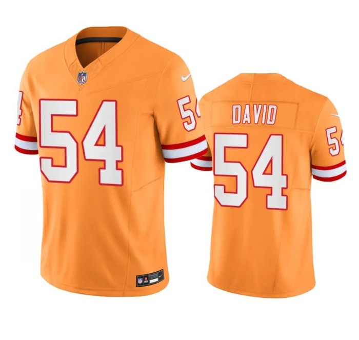 Tampa Bay Buccaneers #54 Lavonte David Orange Throwback Limited Stitched Jersey - Cocomos