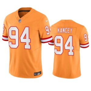 Tampa Bay Buccaneers #94 Calijah Kancey Orange Throwback Limited Stitched - Cocomos