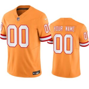 Tampa Bay Buccaneers Active Player Custom Orange Throwback Limited Stitched Jersey - Cocomos