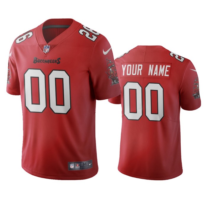 Tampa Bay Buccaneers Custom Red 2020 Vapor Limited Jersey