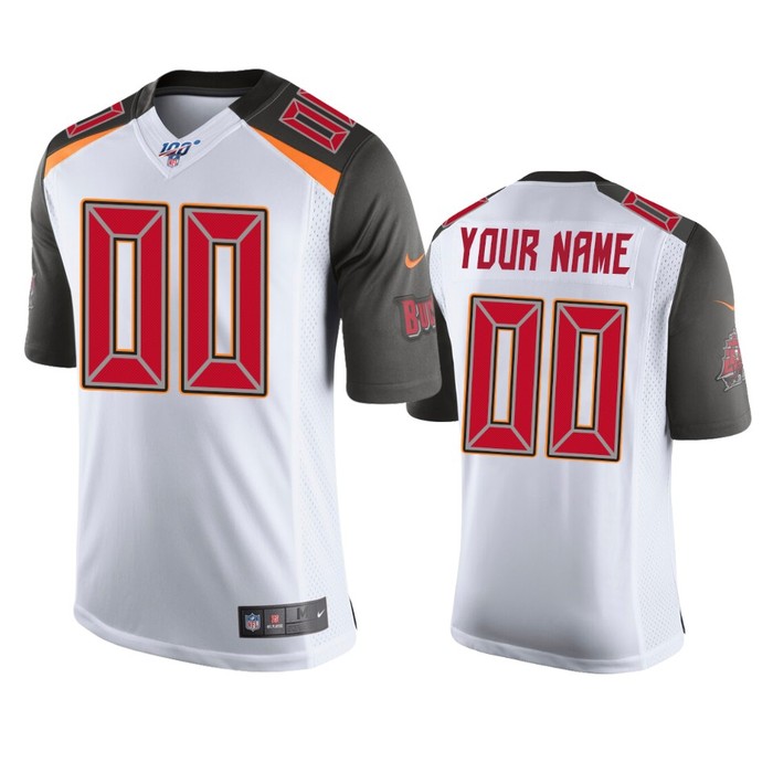 Tampa Bay Buccaneers Custom White 100th Season Vapor Limited Jersey