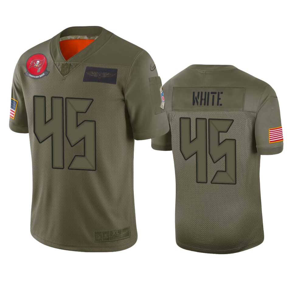 Tampa Bay Buccaneers Devin White Camo 2019 Salute To Service Limited Jersey - Cocomos