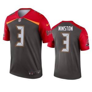 Tampa Bay Buccaneers Jameis Winston Pewter Inverted Legend Jersey