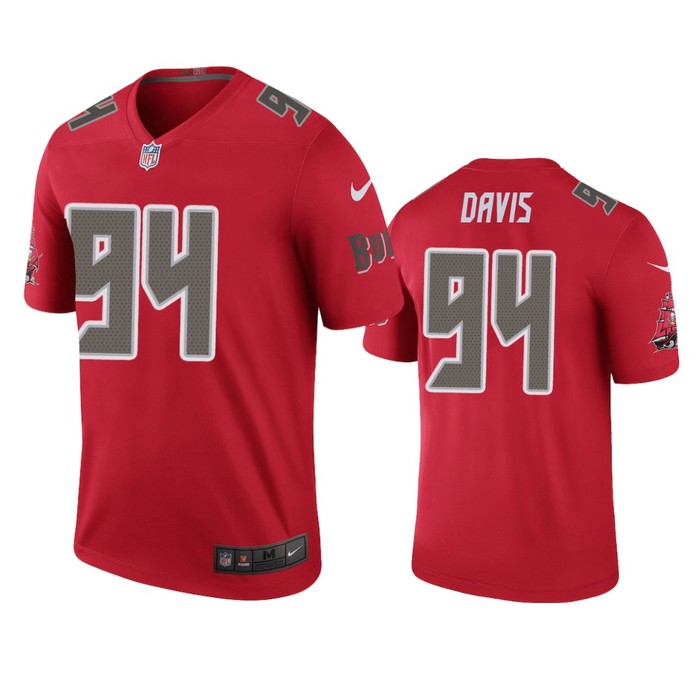 Tampa Bay Buccaneers Khalil Davis Red Color Rush Legend Jersey