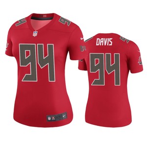 Tampa Bay Buccaneers Khalil Davis Red Color Rush Legend Jersey - Womens - Cocomos