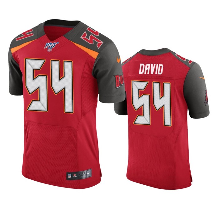 Tampa Bay Buccaneers Lavonte David Red 100th Season Vapor Elite Jersey - Cocomos