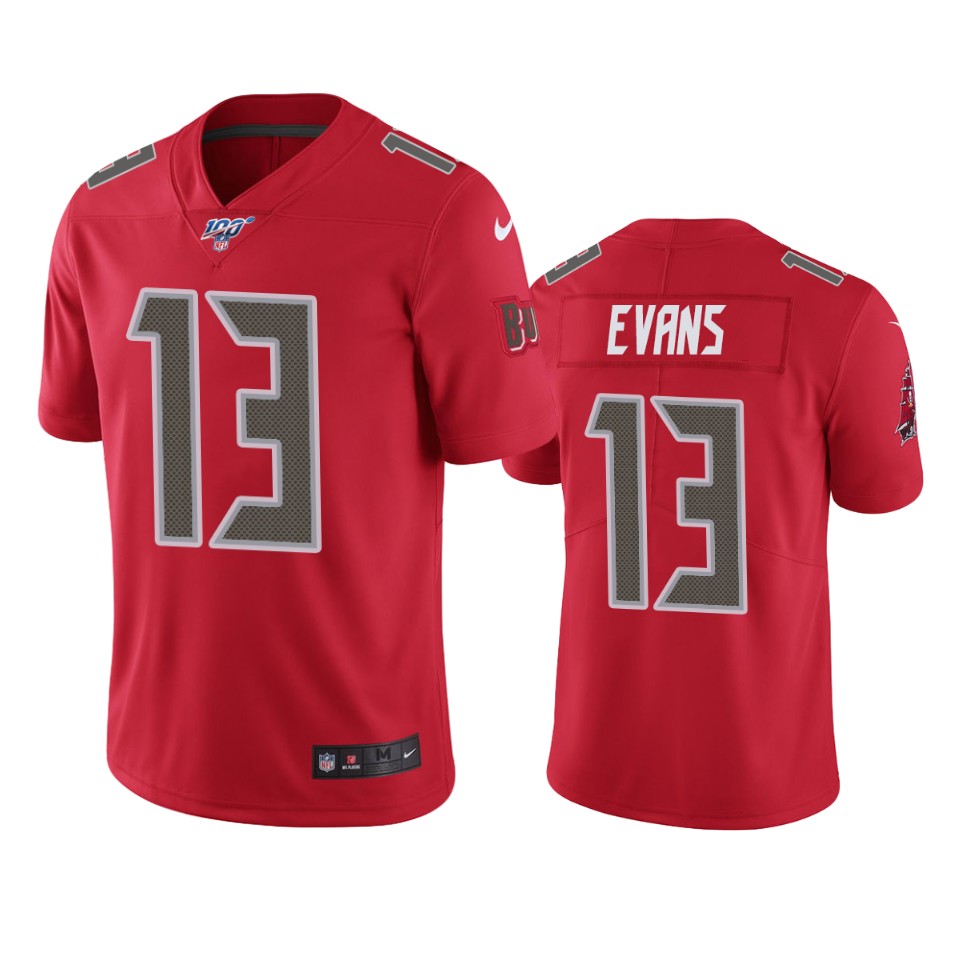 Tampa Bay Buccaneers Mike Evans Red 100th Season Vapor Limited Jersey - Cocomos