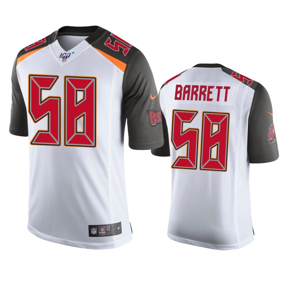 Tampa Bay Buccaneers Shaquil Barrett White 100th Season Vapor Limited Jersey - Cocomos