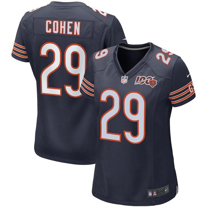 Tarik Cohen Chicago Bears Nike Womens 100th Season Game Jersey - Navy