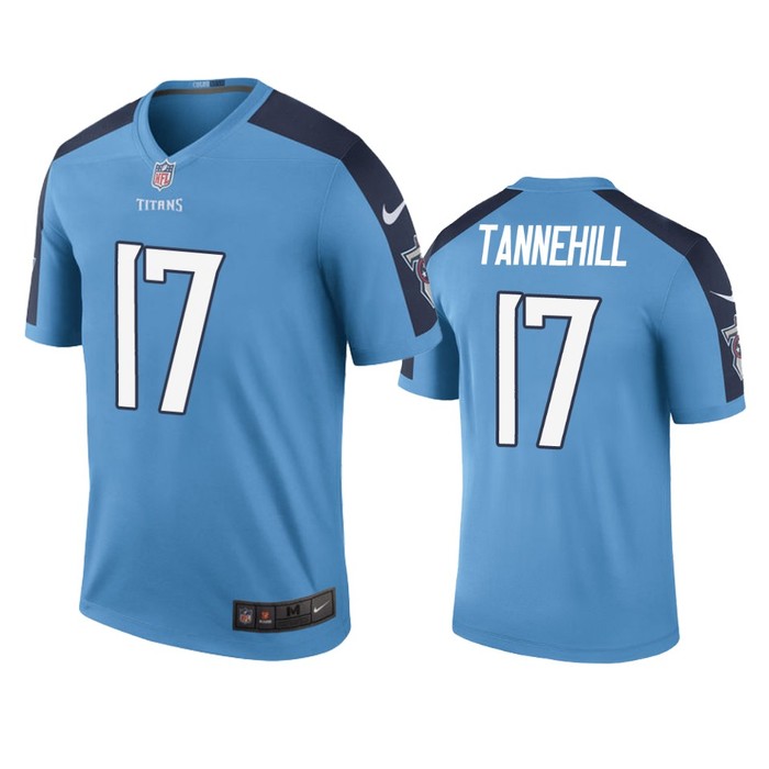 Tennessee Titans #17 Ryan Tannehill Blue Color Rush Legend Jersey - Mens