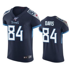 Tennessee Titans Corey Davis Navy 100th Season Vapor Elite Jersey - Cocomos