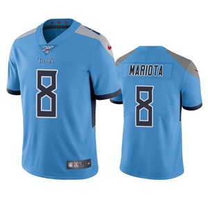 Tennessee Titans Marcus Mariota Light Blue 100th Season Vapor Limited Jersey