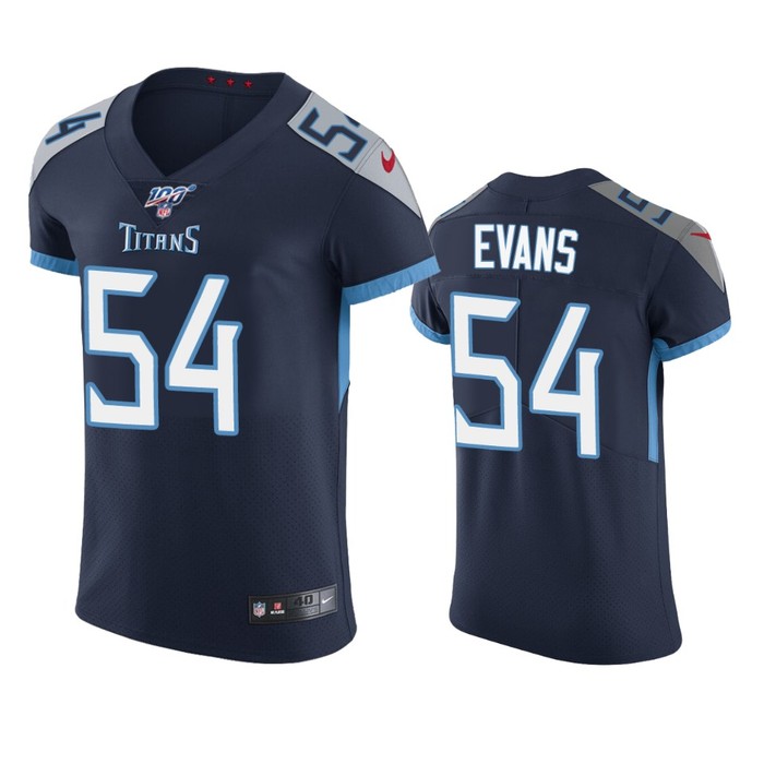 Tennessee Titans Rashaan Evans Navy 100th Season Vapor Elite Jersey