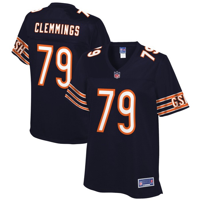 Tj Clemmings Chicago Bears Nfl Pro Line Womens Team Player Jersey - Navy