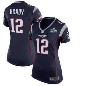 Tom Brady New England Patriots Nike Womens Super Bowl Liii Bound Game Jersey - Navy