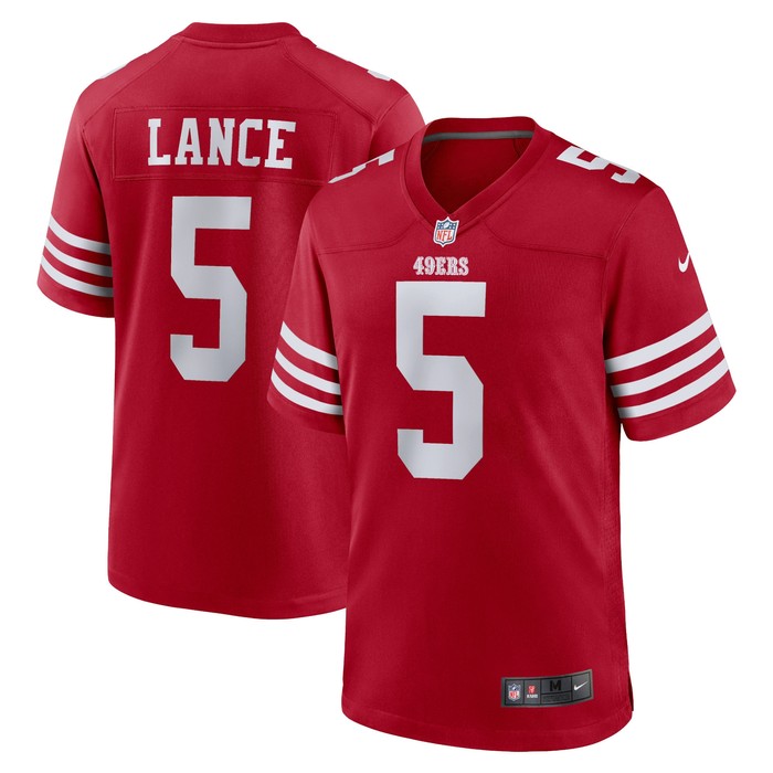 Trey Lance San Francisco 49ers Game Player Jersey Scarlet Nfl