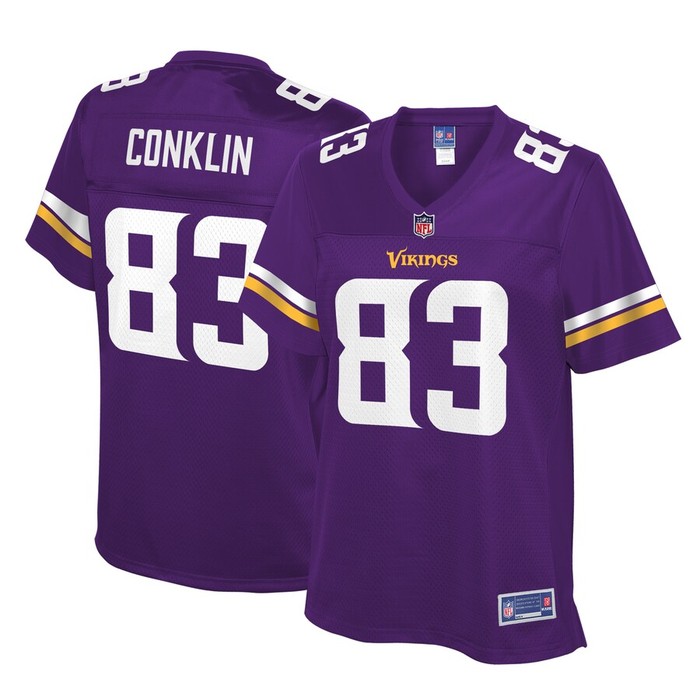 Tyler Conklin Minnesota Vikings Nfl Pro Line Womens Player Jersey - Purple - Cocomos