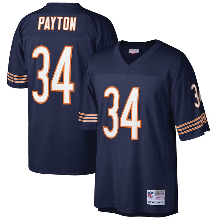 Walter Payton Chicago Bears Mitchell & Ness Big & Tall 1985 Retired Player Replica Jersey - Navy Nfl