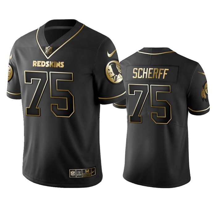 Washington Redskins Brandon Scherff Black Golden Edition 2019 Vapor Untouchable Limited Jersey - Mens