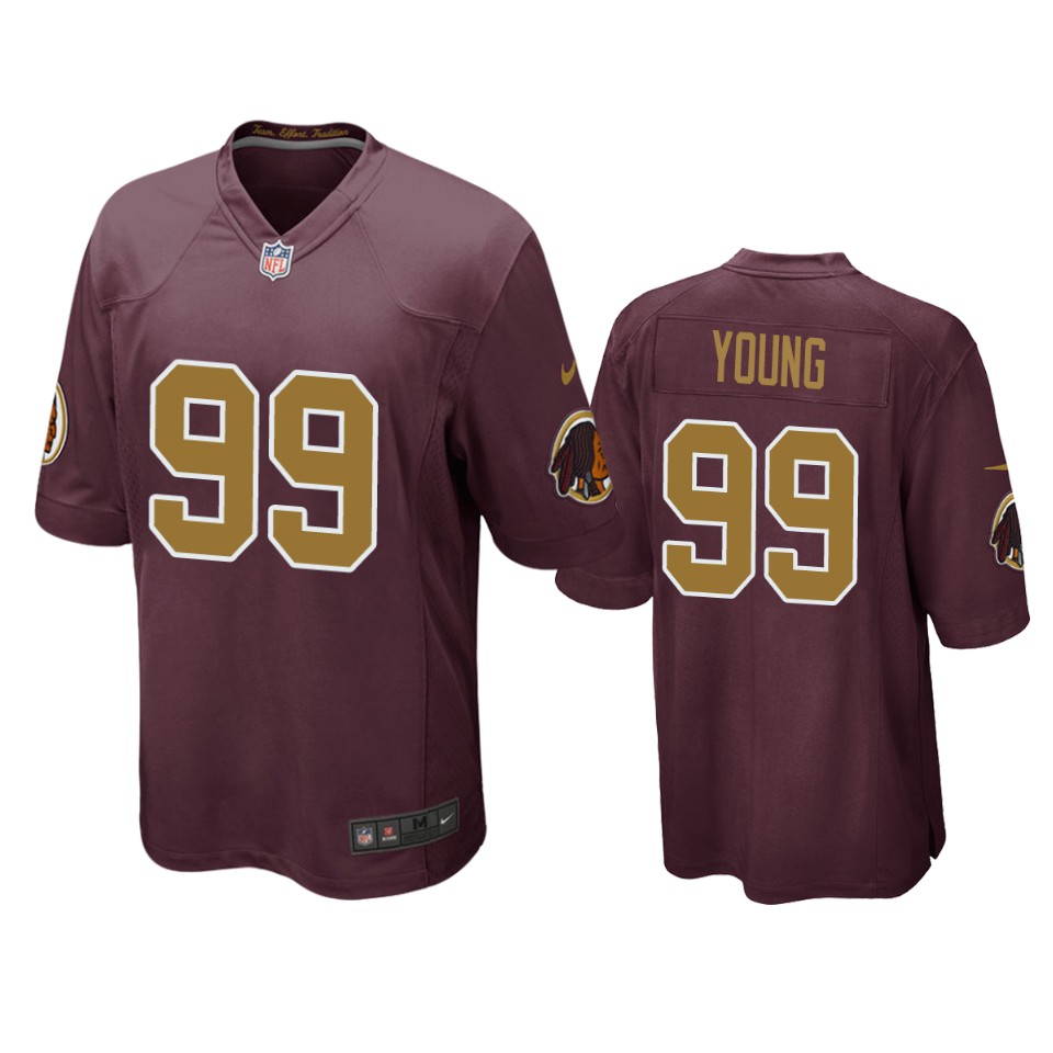 Washington Redskins Chase Young Burgundy 2020 Nfl Draft Alternate Game Jersey - Cocomos