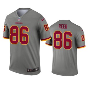 Washington Redskins Jordan Reed Gray Inverted Legend Jersey - Cocomos