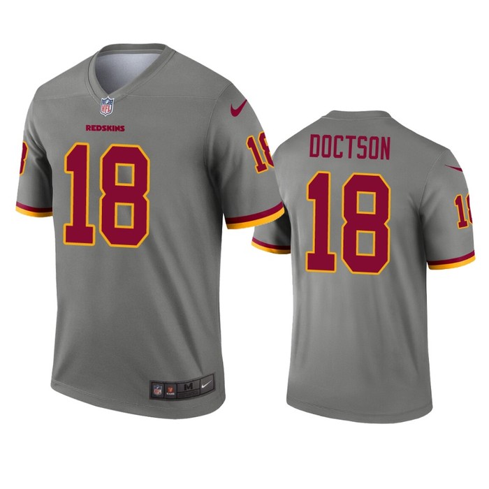 Washington Redskins Josh Doctson Gray Inverted Legend Jersey - Cocomos