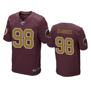 Washington Redskins Matt Ioannidis Burgundy 100th Season Throwback Jersey