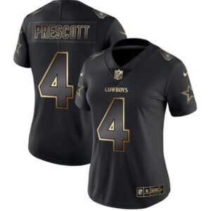 Women Dallas Cowboys Active Player Custom 2019 Black Gold Edition Stitched Jersey - Cocomos