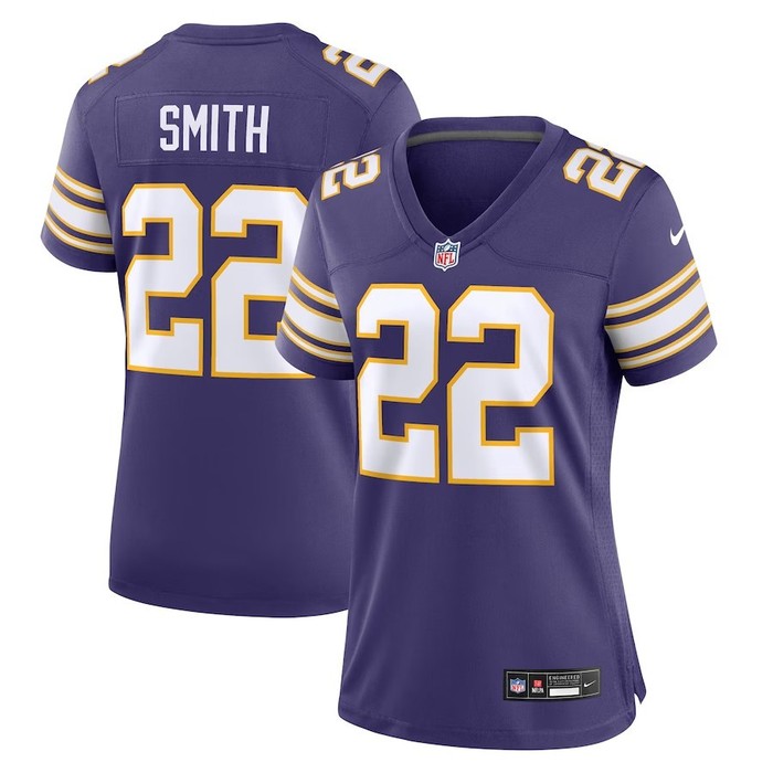 Women Minnesota Vikings #22 Harrison Smith Classic Player Game Jersey - Purple - Cocomos