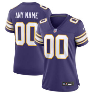 Women Minnesota Vikings Active Player Custom Purple 2023 Stitched Game Jersey - Cocomos